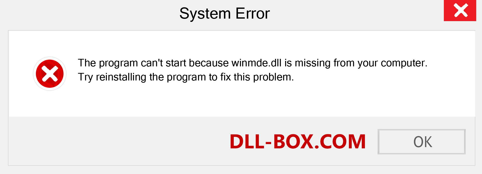  winmde.dll file is missing?. Download for Windows 7, 8, 10 - Fix  winmde dll Missing Error on Windows, photos, images